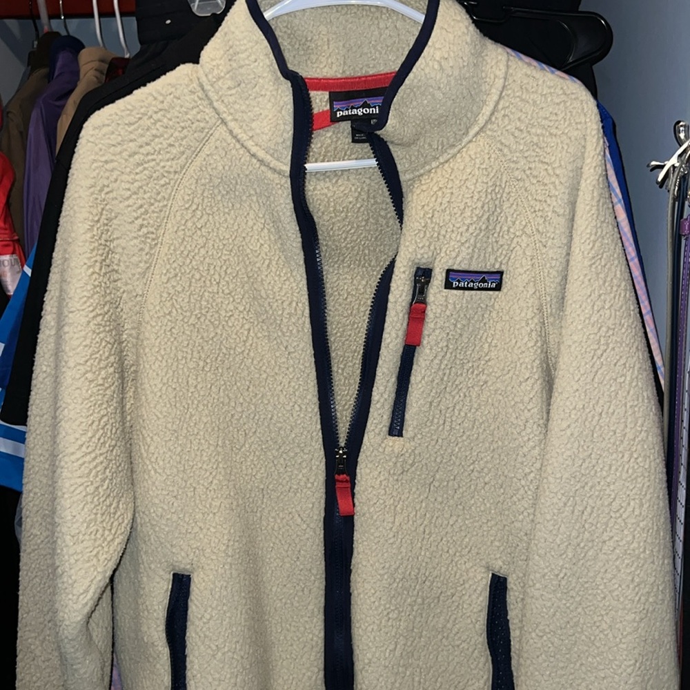 Mens Patagonia Sherpa fleece jacket size Medium EUC
